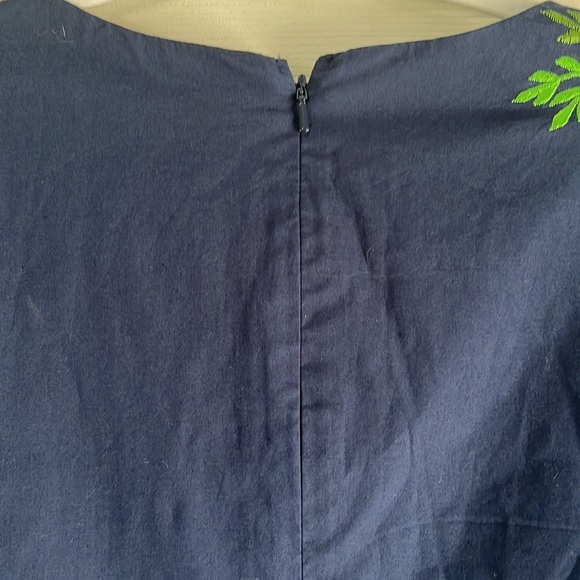 Wayward Fancies eShakti Asymmetric Hem Floral Embellished Poplin Dress embroider - Picture 8 of 9